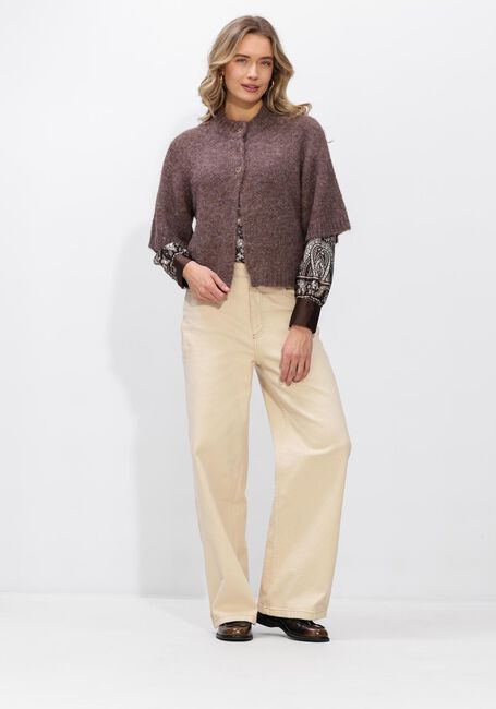 Bruine NEO NOIR Trui BENUTA FLUFFY KNIT CARDIGAN - large