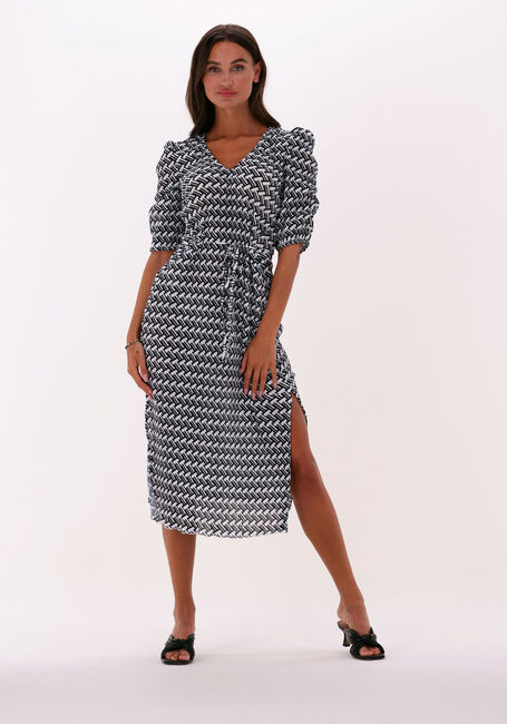 Om toevlucht te zoeken patroon hardware Zwarte FREEBIRD Midi jurk GAYLA DRESS | Omoda