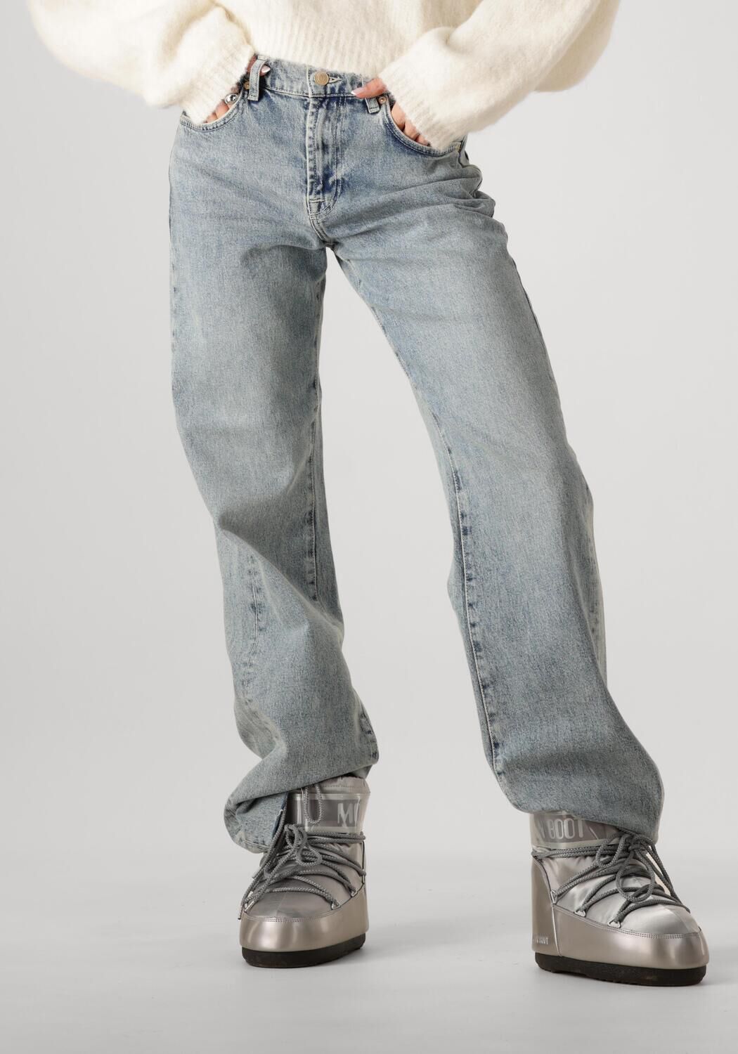 7 For All Mankind Blauwe Wide Leg Jeans Tess Trouser Blue Dames