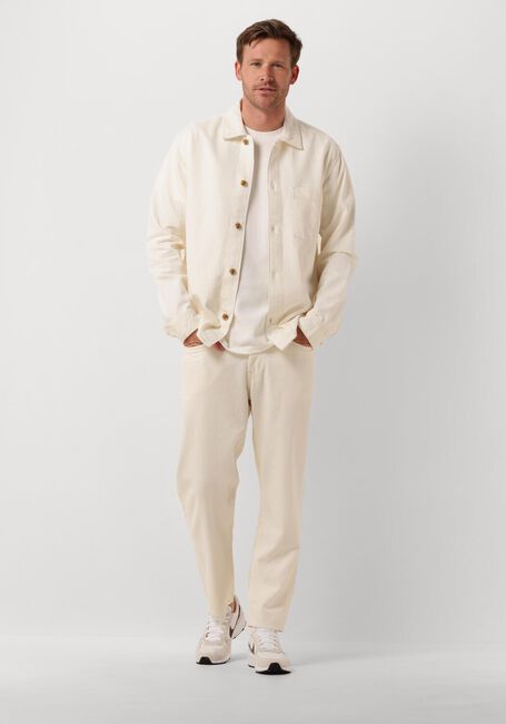 Ecru SELECTED HOMME Overshirt SLHCHRIS 5422 LS ECRU HEMP SHIRT - large