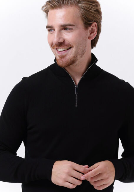 Zwarte CALVIN KLEIN Trui MERINO QUARTER ZIP - large