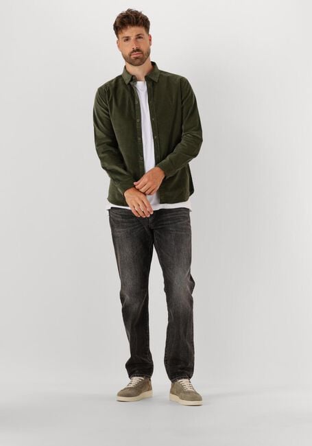 Groene ANERKJENDT Overhemd AKLEIF SOLID CORD SHIRT - large