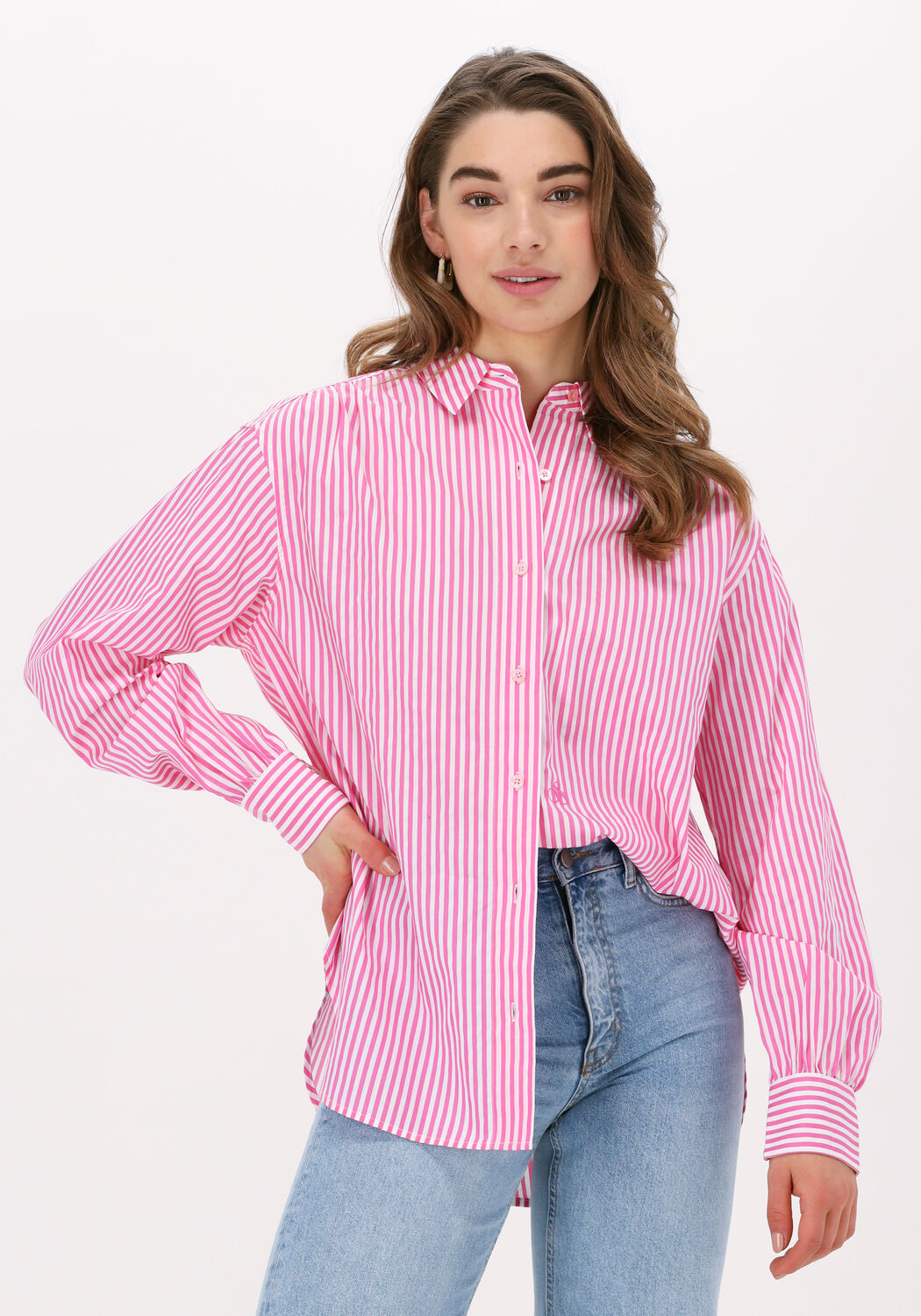 Esqualo Oversized blouse roze zakelijke stijl Mode Blouses Oversized blouses 