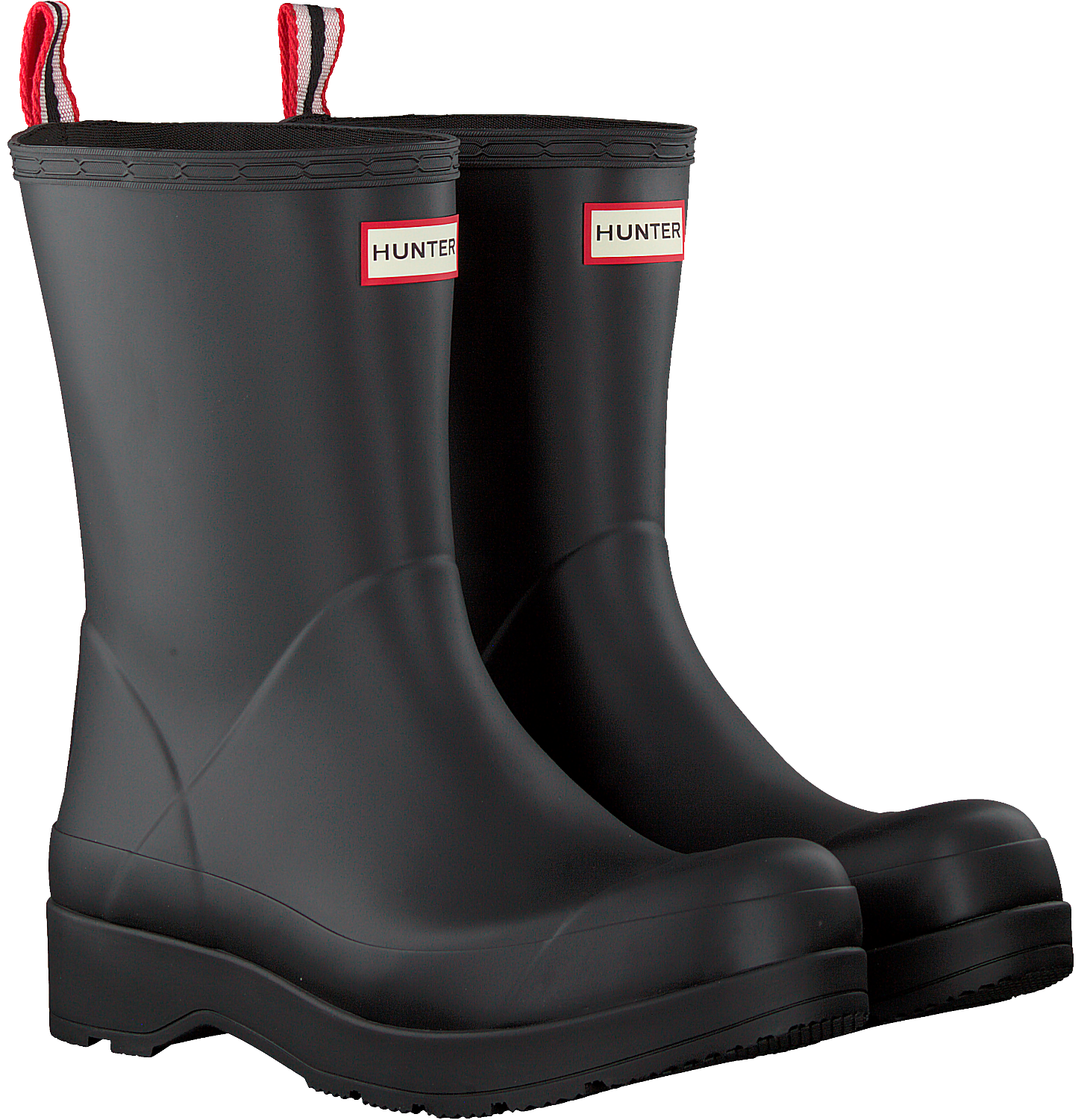 Zwarte HUNTER Regenlaarzen MENS ORIGINAL PLAY BOOT MID BL Hunter maattabel Dames Regenlaarzen | KLEDING.nl