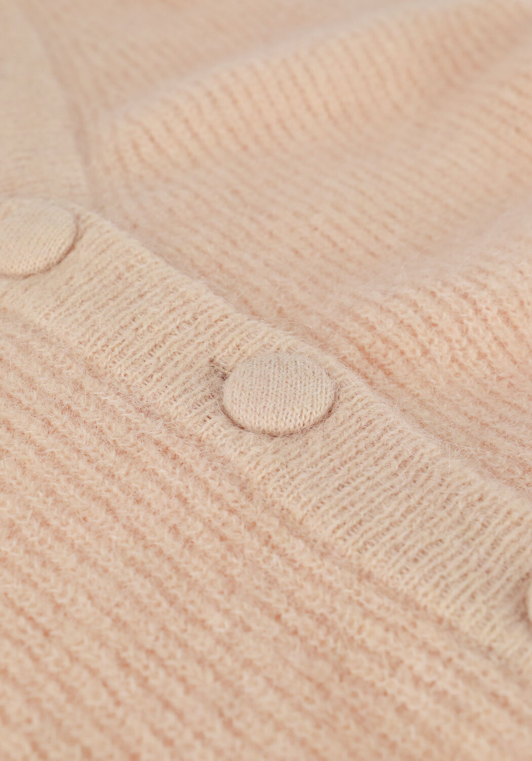 Roze OBJECT Vest PASCALIA 3/4 SHORT KNIT - large