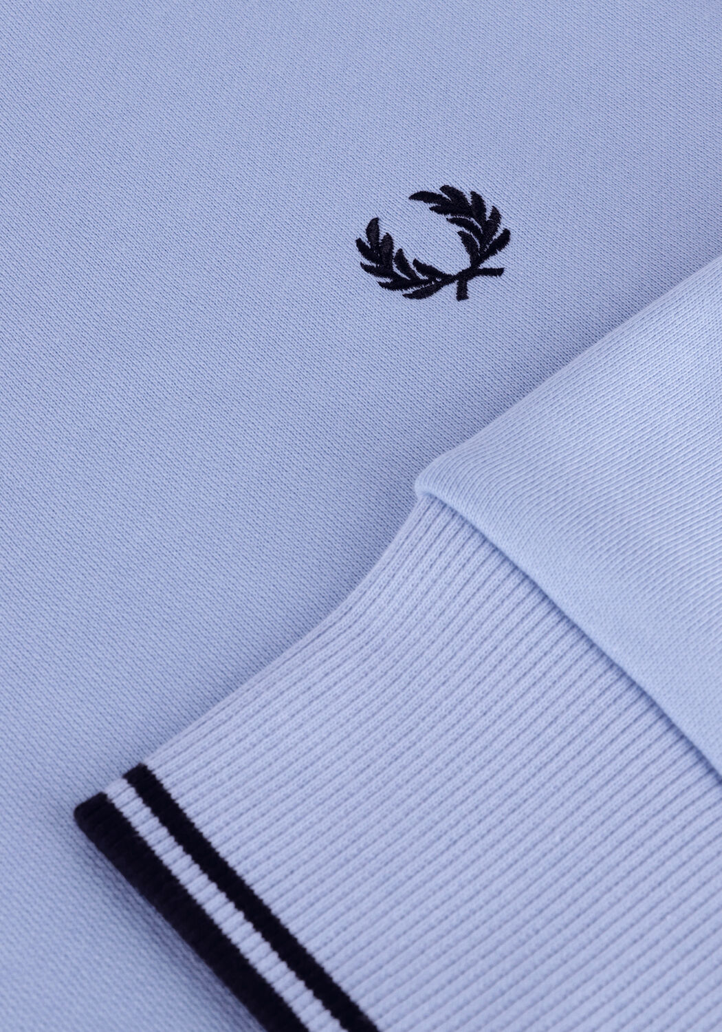 Lichtblauwe FRED PERRY Trui CREW NECK SWEATSHIRT - large