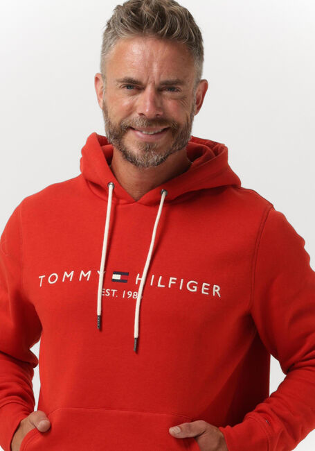 Rode TOMMY HILFIGER Sweater TOMMY LOGO HOODY - large