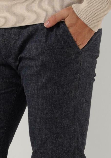 Donkerblauwe TOMMY HILFIGER Pantalon BLEECKER FAKE SOLID WOOL LOOK - large