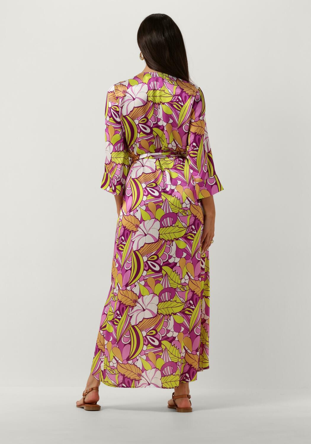 COLOURFUL REBEL Dames Jurken Lela Floral Wrap Maxi Dress Multi