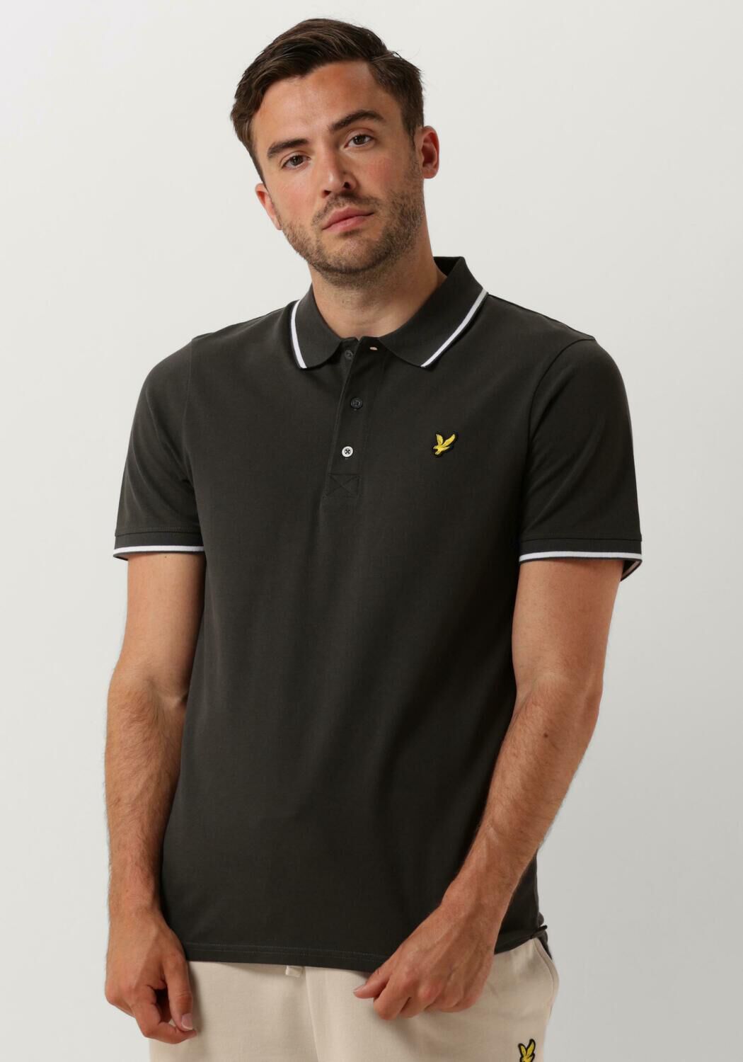 LYLE & SCOTT Heren Polo's & T-shirts Tipped Polo Shirt Donkergrijs