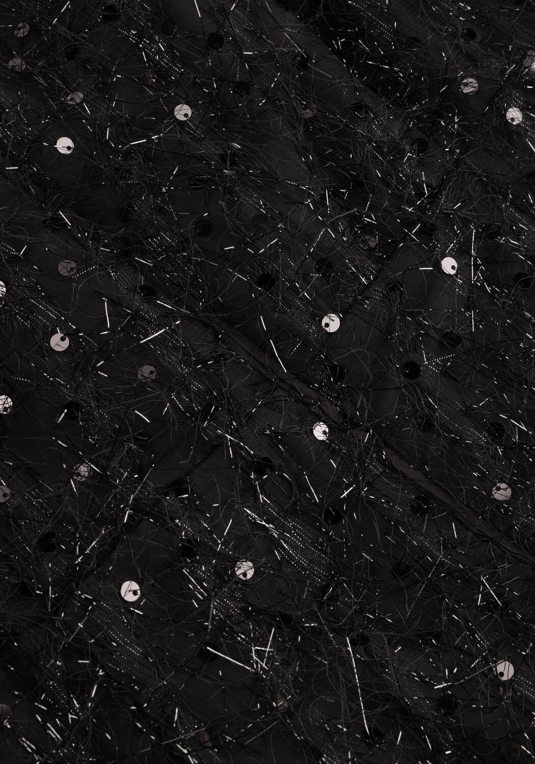 Zwarte Y.A.S. Mini jurk YASILZA 2/4 SEQUIN DRESS - large