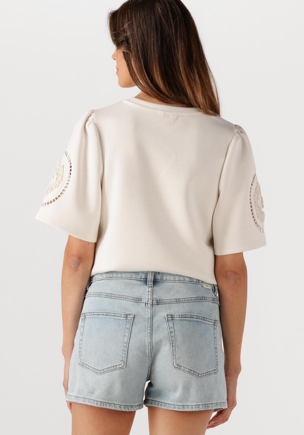 OBJECT Dames Tops & T-shirts Objdorina S s Re Top E Ss Fair 25 Gebroken Wit