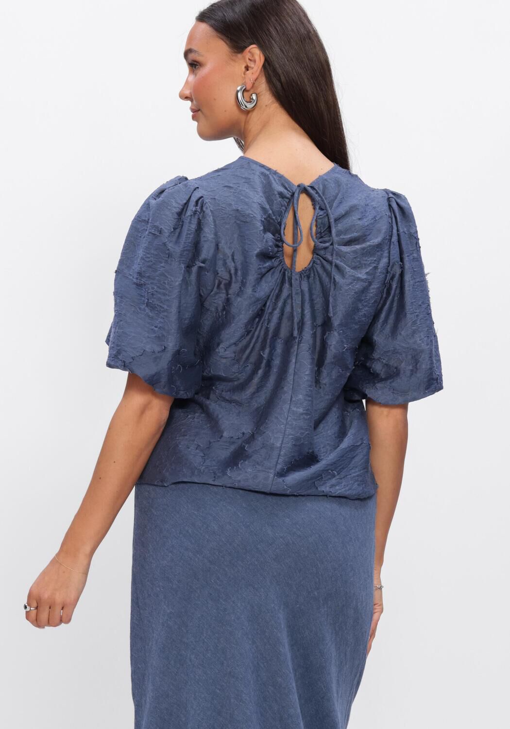 Blauwe MSCH COPENHAGEN Tops & T-shirts MSCHORKIDEA 2/4 TOP - large