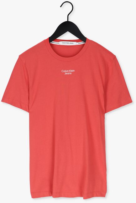 Oranje CALVIN KLEIN T-shirt STACKED LOGO TEE - large