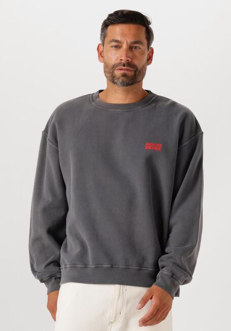 Donkergrijze AMERICAN VINTAGE Sweater PLIZZY - large