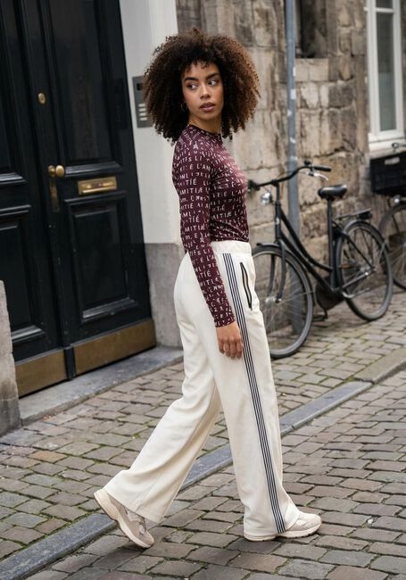 Bordeaux HAUTE L'AMITI&Eacute; Top L'AMITIE MESH LS O-NECK - large