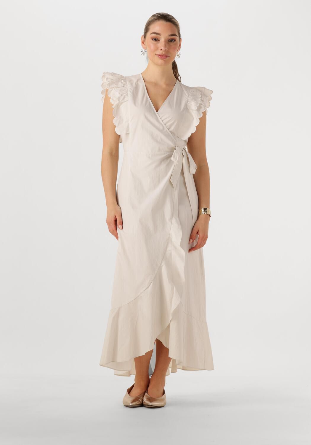 OBJECT Dames Jurken Objhope Papaya S s Wrap Dress Beige