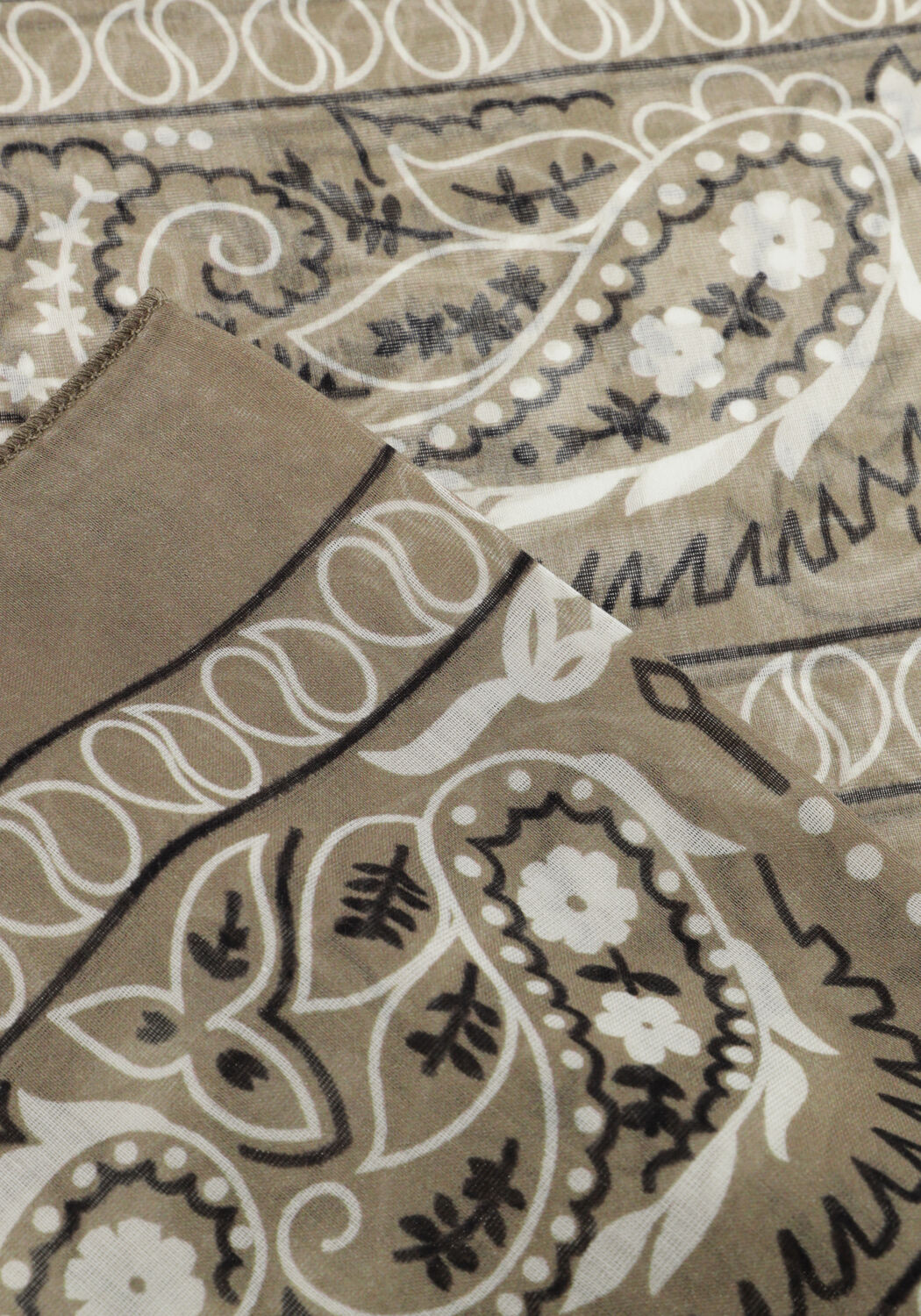 Khaki NOTRE-V Sjaal ASTRID LARGE - large