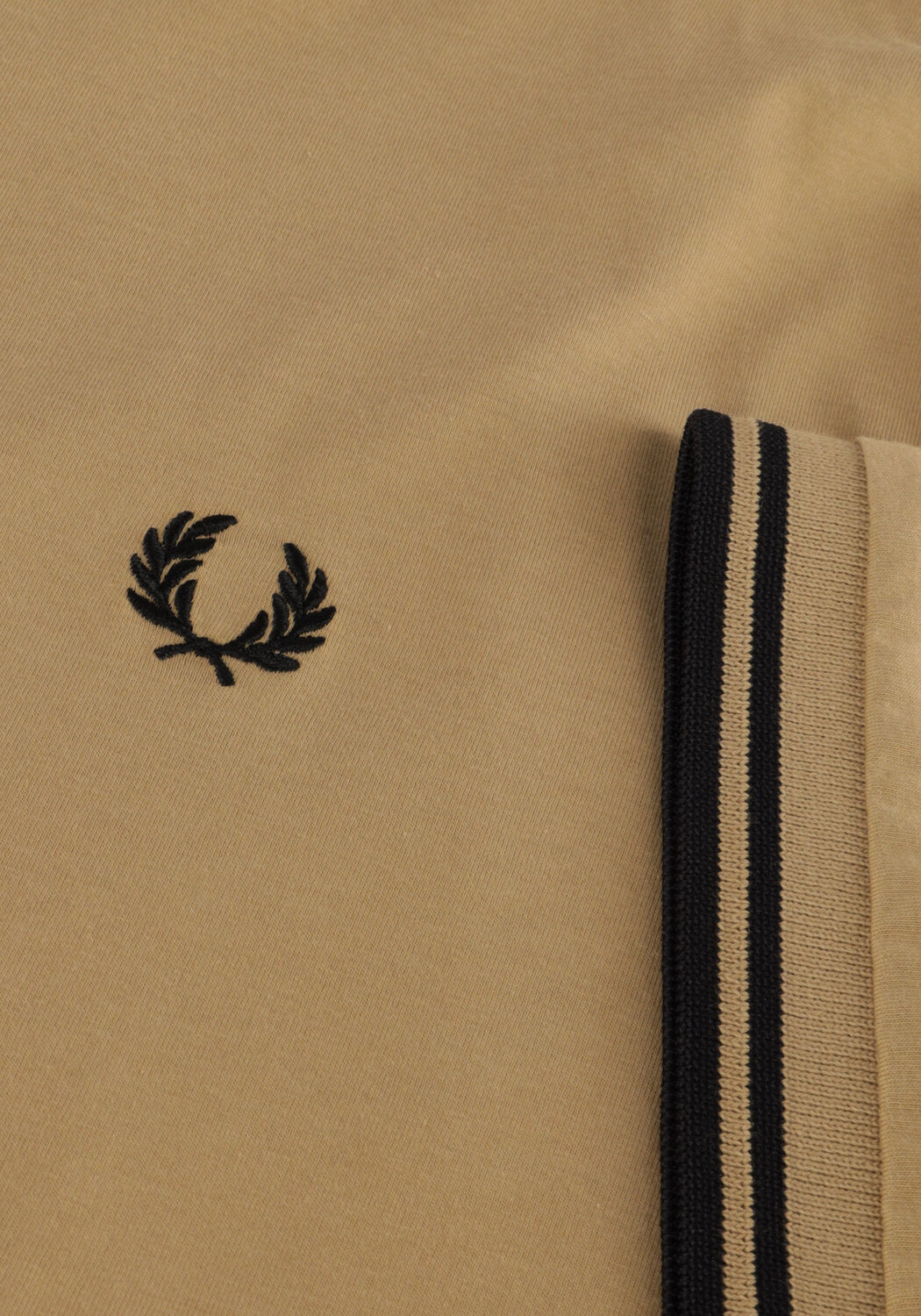 Khaki FRED PERRY T-shirt TWIN TIPPED T-SHIRT - large