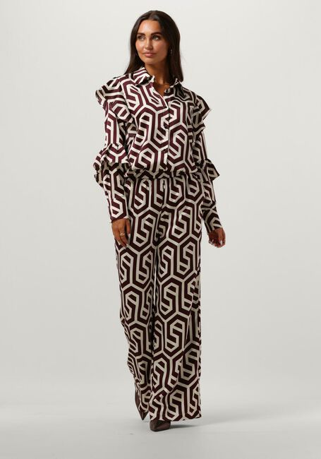 Bordeaux STUDIO AMAYA Wijde broek RYANNA - large