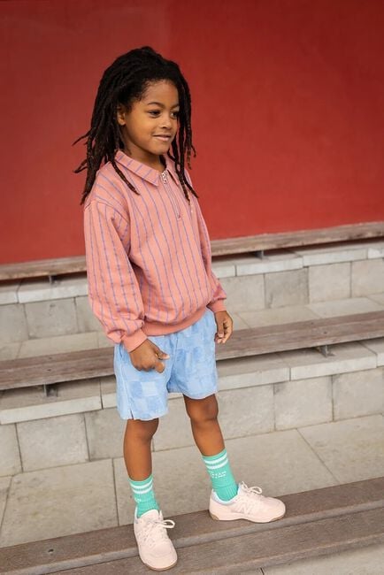 Lichtblauwe Sproet & Sprout Korte broek SHORTS TERRY BLOCK - large