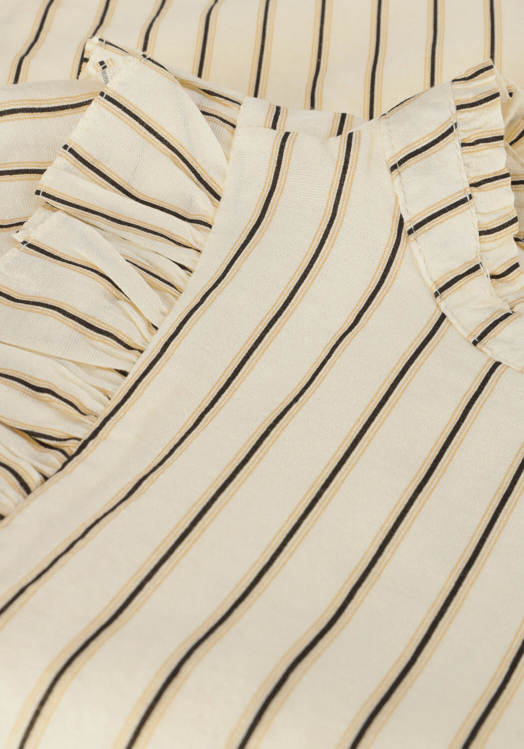 Gebroken wit LIKE FLO Blouses WOVEN STRIPE BLOUSE WITH RUFFLES - large