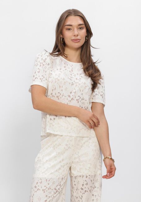 Witte OBJECT Tops & T-shirts OBJBIANCA S/S RE TOP - large