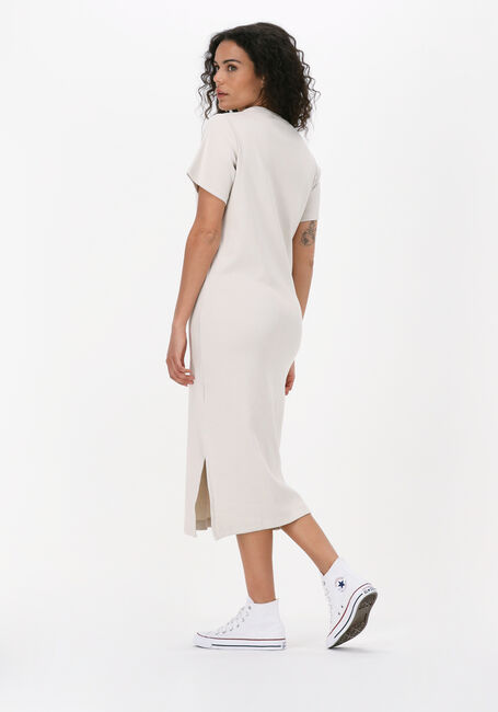 Gebroken wit CALVIN KLEIN Midi jurk CK RIB LONG T-SHIRT DRESS - large