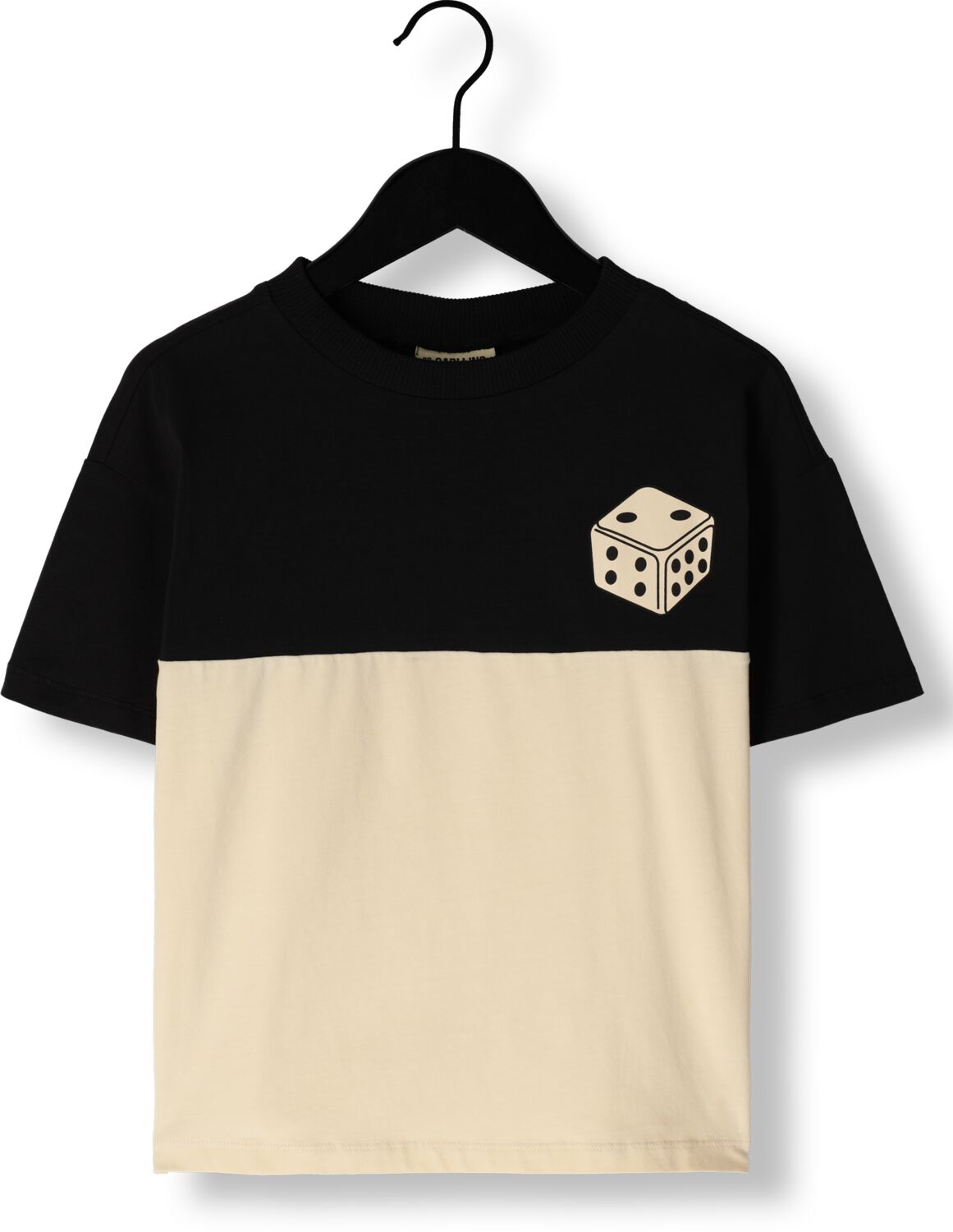 CARLIJNQ Jongens Polo's & T-shirts Basic Oversized T-shirt With Print Zwart