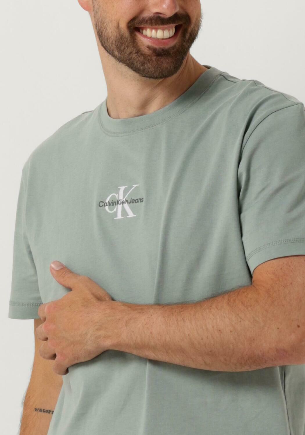 CALVIN KLEIN Heren Polo's & T-shirts Monologo Tee Grijs