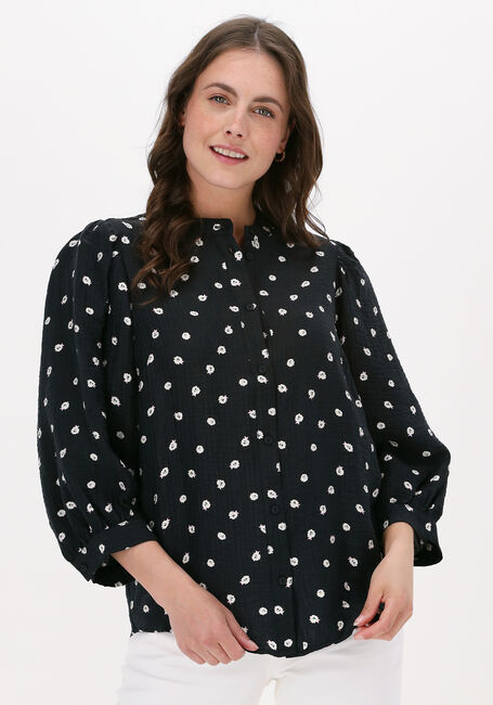 Blauwe MSCH COPENHAGEN Blouse SIGRIDA 3/4 SHIRT AOP - large