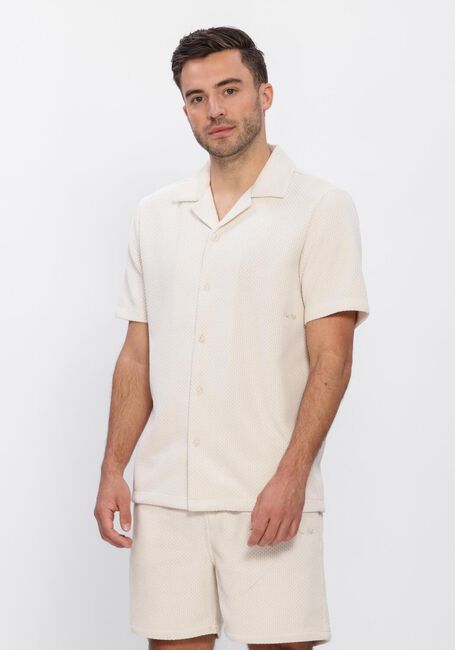 Beige PURE PATH Casual overhemd HONEYCOMB SHORTSLEEVED SHIRT - large