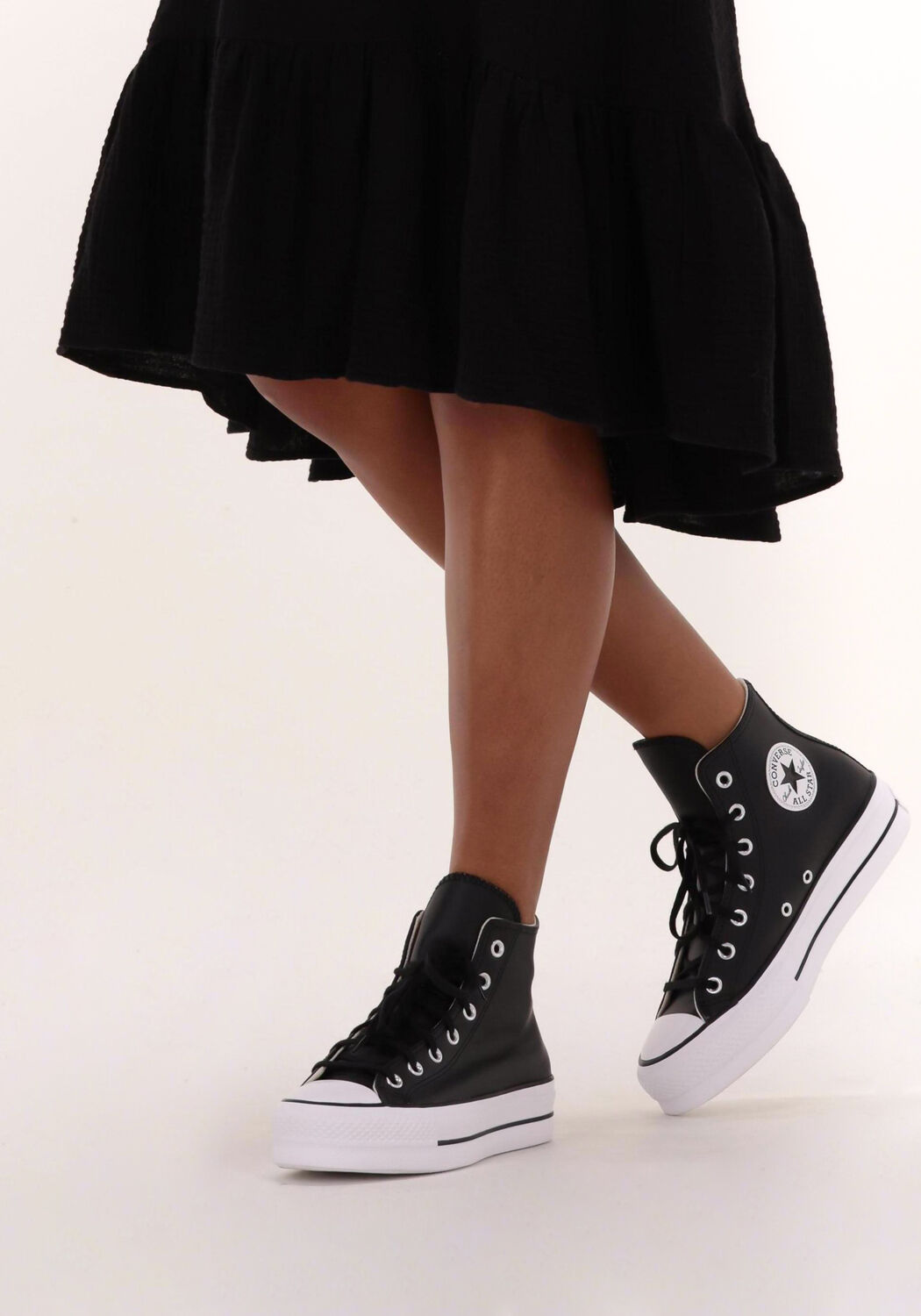 Zwarte all stars top hoge zool