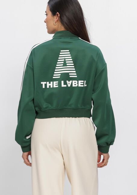 Groene ALIX THE LABEL Jack LADIES KNITTED TAPES TRAINING JACKET - large
