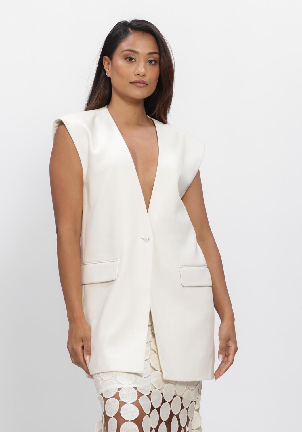 Ecru COPENHAGEN MUSE Gilet CMTAILOR-WAISTCOAT - large