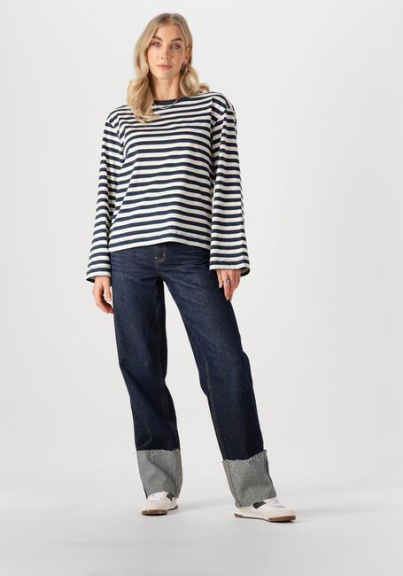 Blauwe MODSTRÖM Tops & T-shirts HELLENMD LS STRIPE T-SHIRT - large