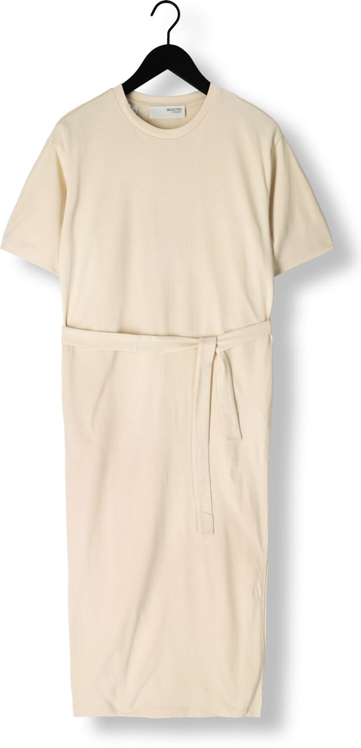SELECTED FEMME Dames Jurken Slfessential Ss Pocket Ankle Dress Beige