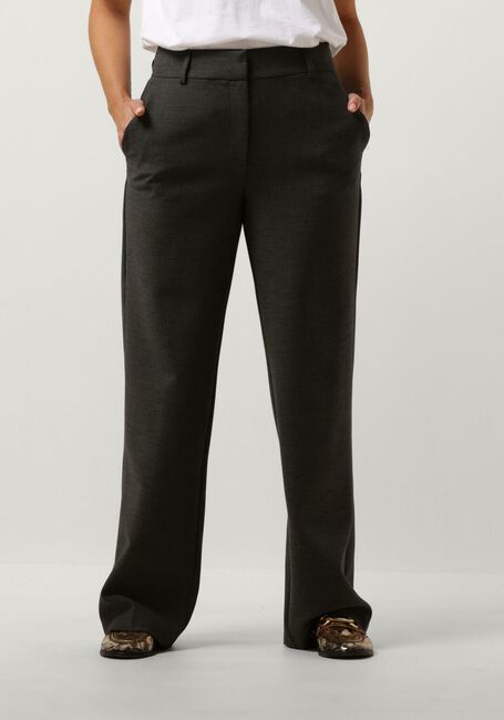 Donkergrijze SELECTED FEMME Pantalon SLFRITA MW WIDE PANT - large