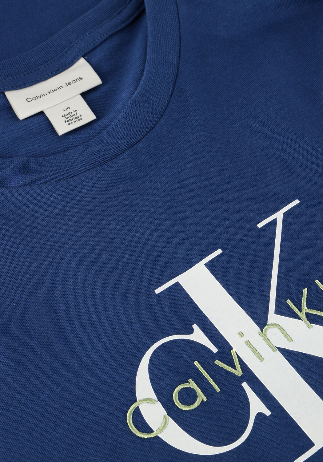 Blauwe CALVIN KLEIN T-shirt SS HERO MONOLOGO TEE 20S - large