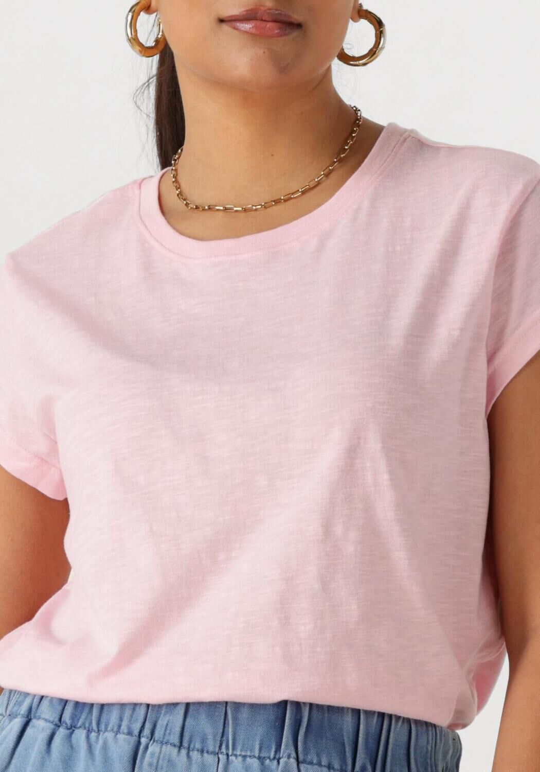 MINUS Dames Tops & T-shirts Leti Tee Lichtroze