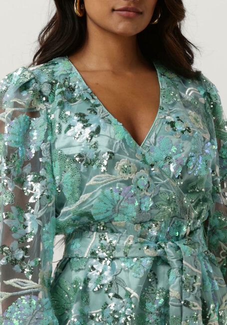 Groene FREEBIRD Mini jurk DIEKE - large