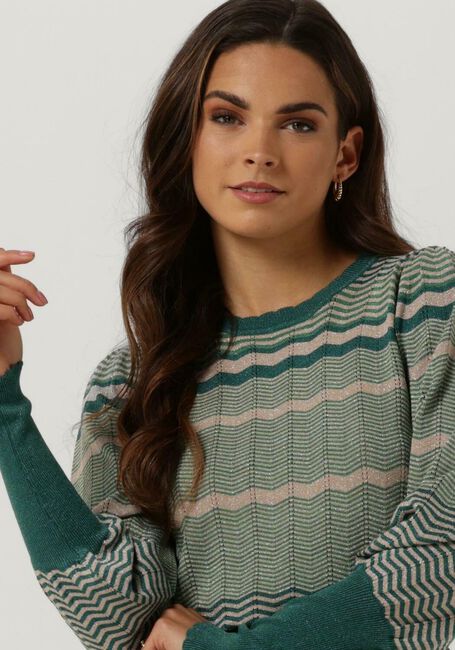 Groene NEO NOIR Trui DARY STRIPE KNIT BLOUSE - large
