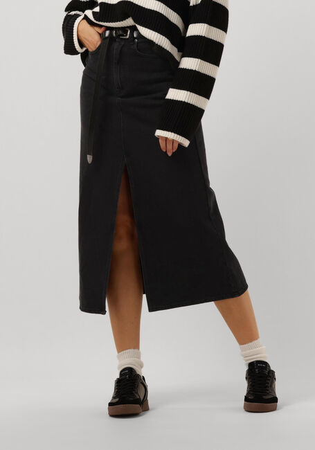 Zwarte CO'COUTURE Midirok VIKA SLIT DEMIN SKIRT - large