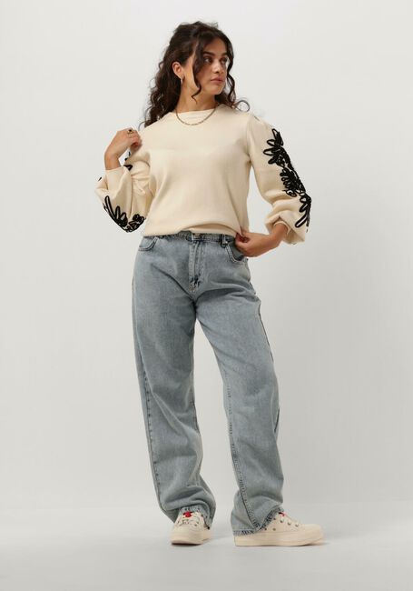 Zand OBJECT Trui OBJJOANA L/S KNIT PULLOVER - large