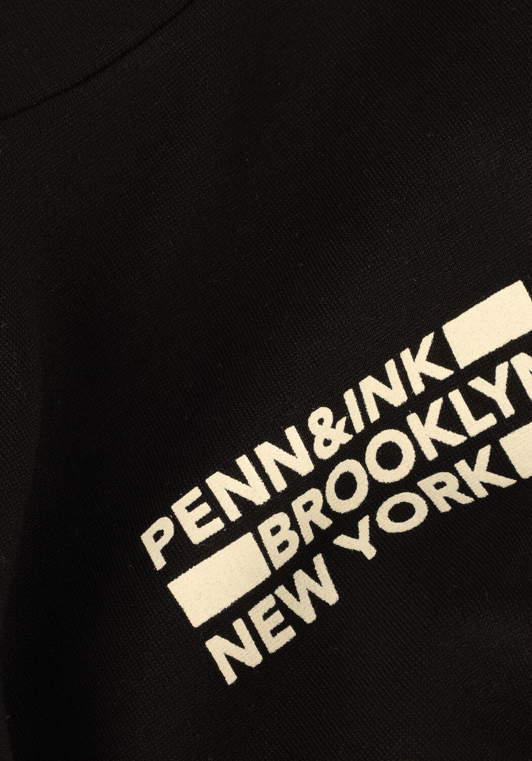 Zwarte PENN & INK Trui SWEATER PRINT - large