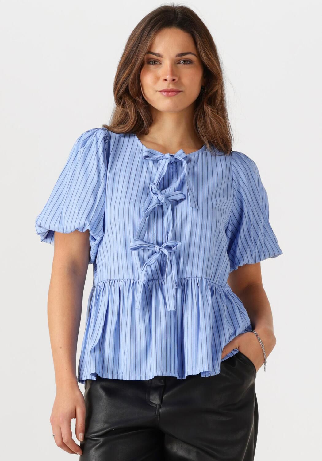 NOTRE-V Dames Blouses Nv-frederica Stripe Lichtblauw