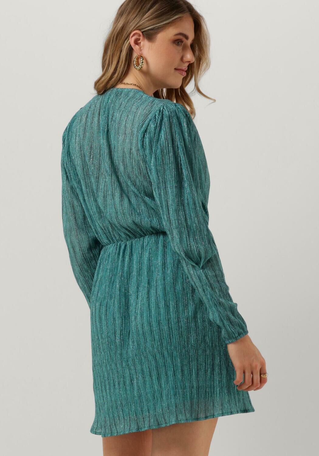 petrol alix the label mini jurk ladies knitted lurex dress
