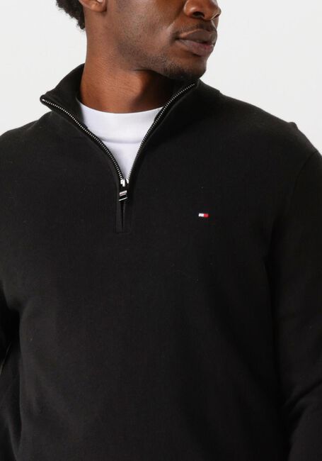 Zwarte TOMMY HILFIGER Trui PIMA ORG CTN CASHMERE ZIP MOCK - large