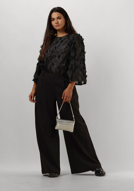 Zwarte JANSEN AMSTERDAM Top 3D177 BLOUSE PEPPER - large