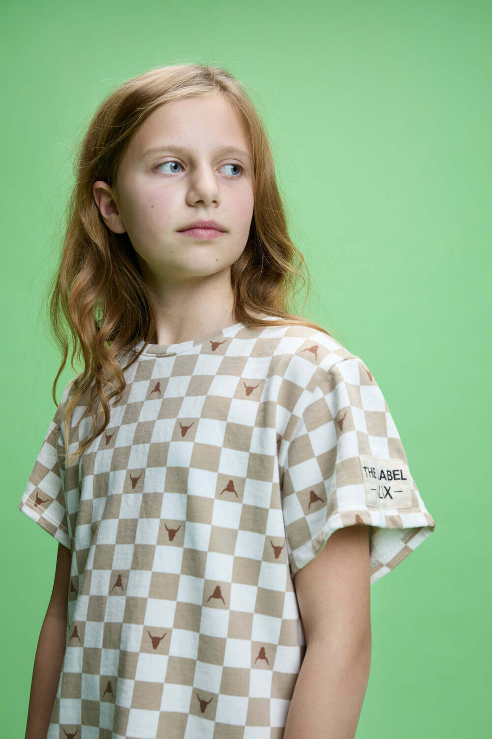 ALIX MINI Jongens Polo's & T-shirts Knitted Blocks T-shirt Zand